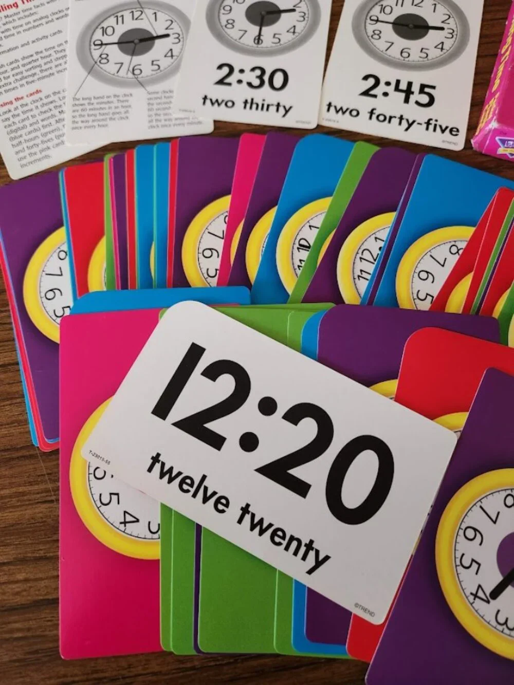 Lakeshore Learning Telling Time Pocket Flash Cards Educational Tools Studying Ma